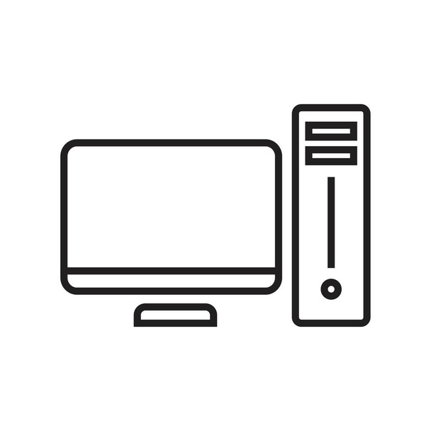 Ordenador plantilla icono de color negro editable. Icono del ordenador símbolo Ilustración vectorial plana para diseño gráfico y web
. - Vector, imagen