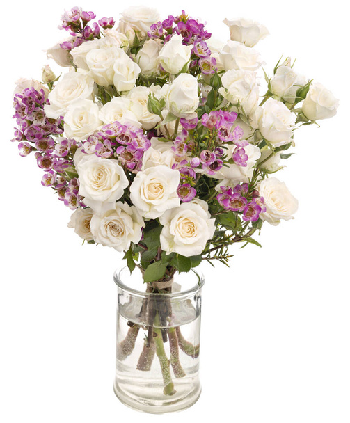 Lovely bouquet with white roses - Valokuva, kuva