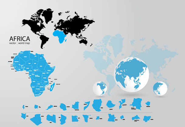 διανυσματική απεικόνιση του παγκόσμιου χάρτη - Διάνυσμα, εικόνα