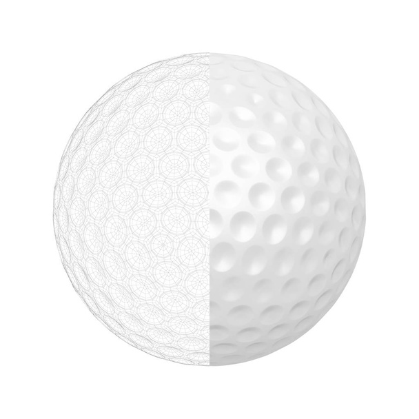 3D model of golf ball - Фото, изображение