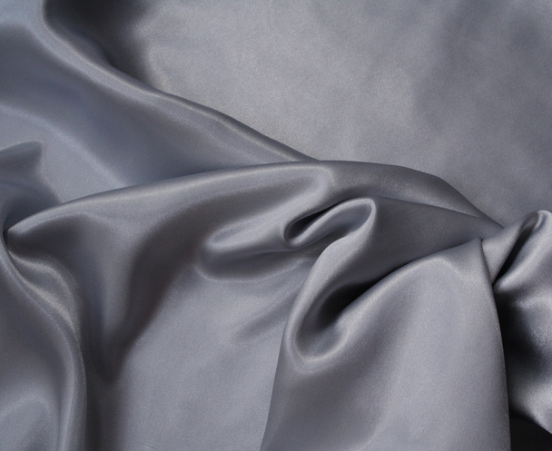 Smooth elegant silvery grey silk - Valokuva, kuva