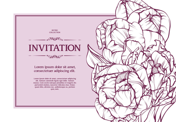 Elegant floral background design in classic style - Vector, Image