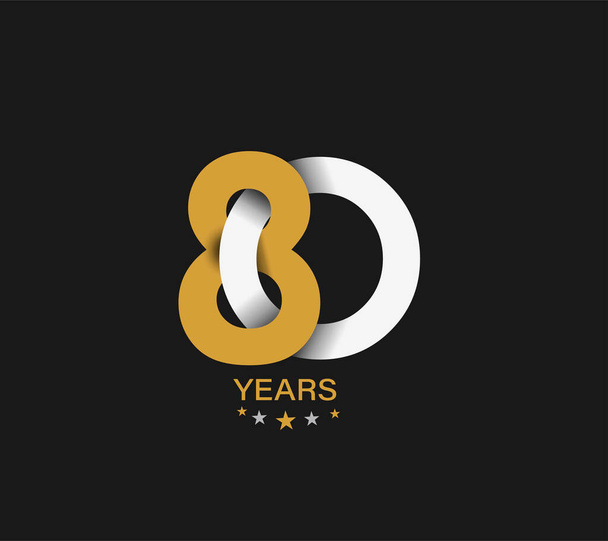 80 let výročí oslav Design. - Vektor, obrázek