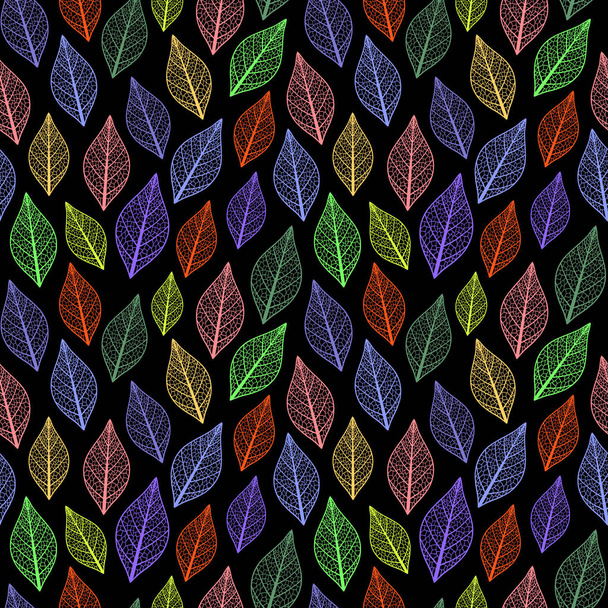 Plakát mintás levelekkel - Vektor, kép