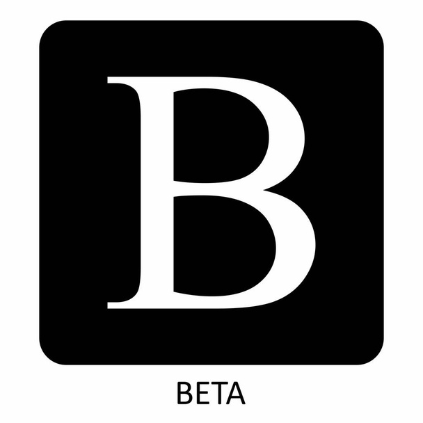 Icono de letra Beta griega - Vector, imagen