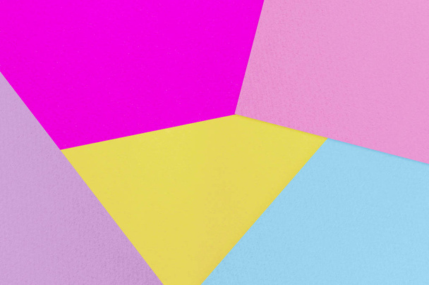 Pastel gekleurde papier textuur achtergrond. Geometrische vormen. - Foto, afbeelding