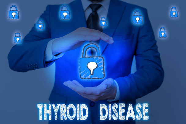 Word writing text Thyroid Disease. Business photo showcasing the thyroid gland fails to produce enough hormones - Photo, Image