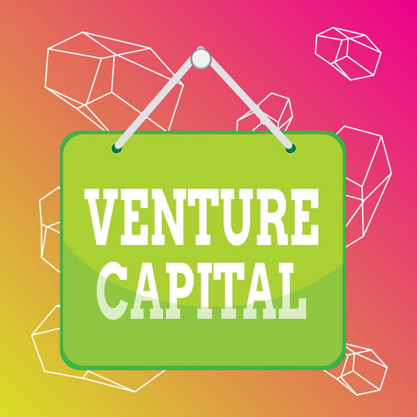 Письменный текст Venture Capital. Деловое фото, демонстрирующее капитал, вложенный в проект, в котором есть риск Цветная записка напоминание пустое место на доске прикрепить фоновый прямоугольник
 - Фото, изображение