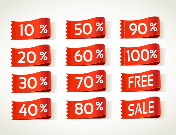 arrival label sale percents - ベクター画像