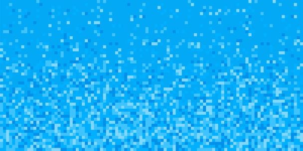 Patrón de píxeles. Vector horizontal sin costura de fondo. diseño abstracto de textura de mosaico azul. Ilustración geométrica retro. Fondo de pantalla del juego. Plaza de repetición simple para baño, piscina
 - Vector, Imagen