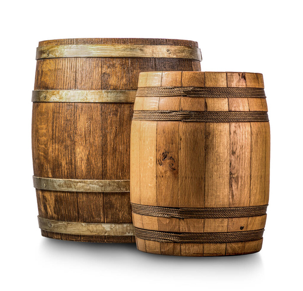 dos barriles de madera
 - Foto, imagen