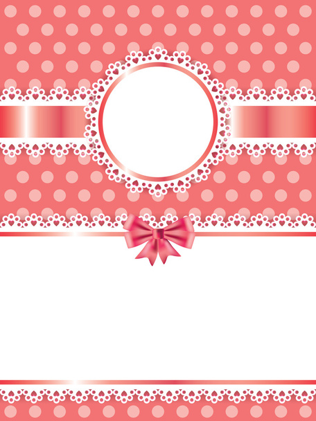 Children pink frame vector background - Vektör, Görsel