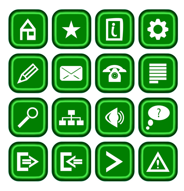grüne Symbole - Vektor, Bild
