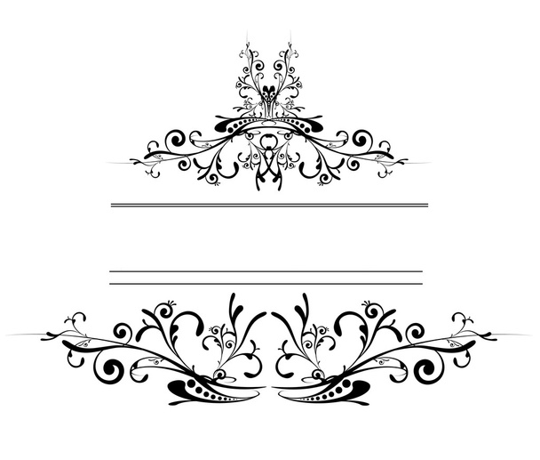 Floral logo shield - Vettoriali, immagini