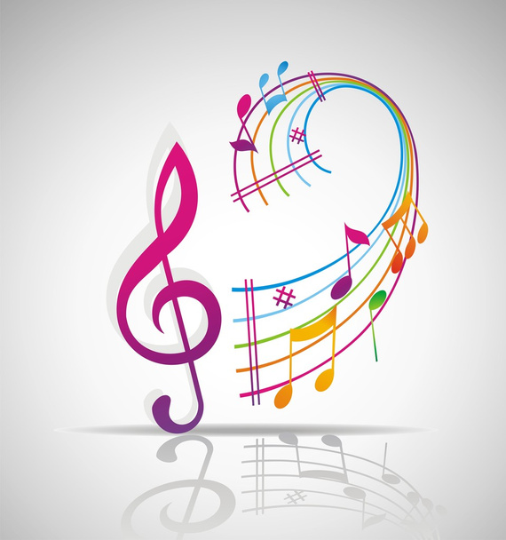 Colorful music background. - Foto, afbeelding