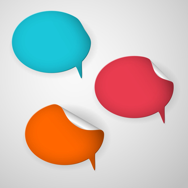 speech bubble curled colorfull - Vector, Imagen