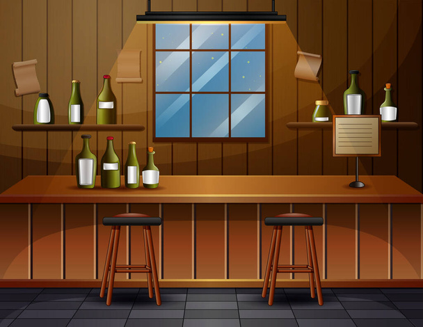 O interior da ilustração bar café
 - Vetor, Imagem