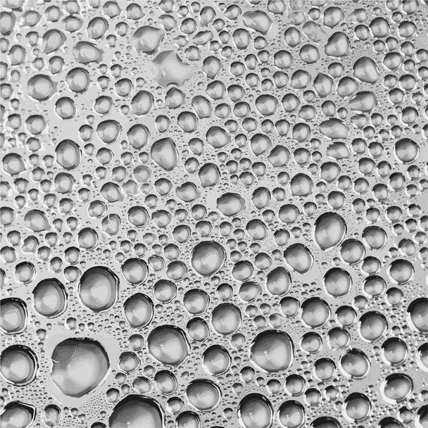 Drops of water black and white texture. Square format. Vector. - ベクター画像