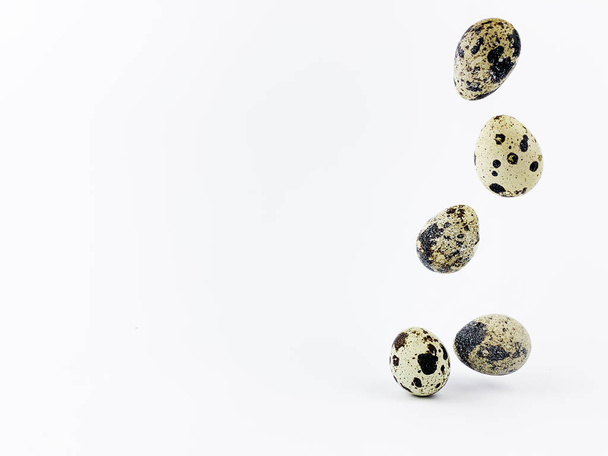 quail eggs on a white background - Photo, Image