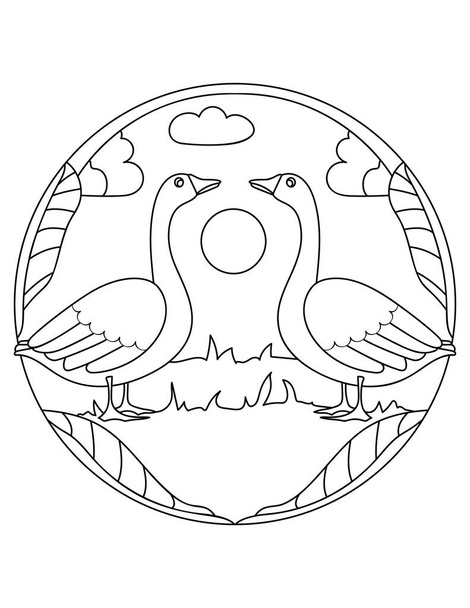 Modèle d'oie. Illustration de l'oie. Mandala avec un animal. Ge
 - Photo, image
