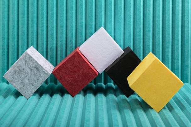 Cubes made of acoustic polyester - Fotoğraf, Görsel