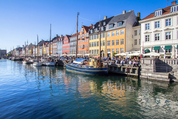 Port Nyhavn w Kopenhadze - Zdjęcie, obraz