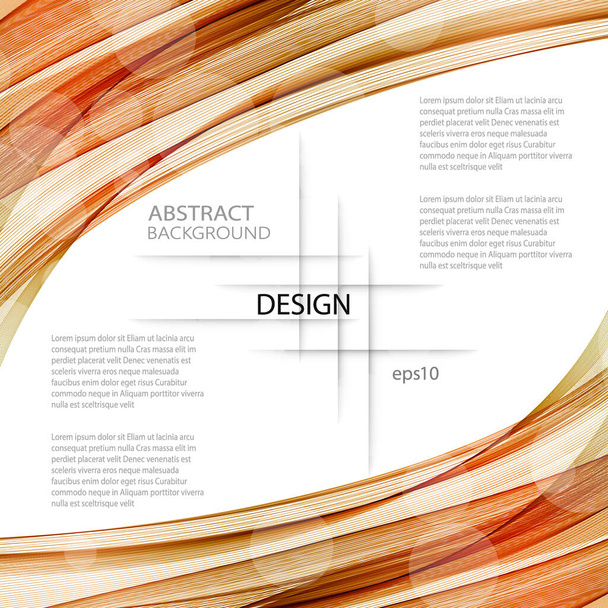 Abstrato elemento de design onda de cor vermelha. fundo vetorial com curvas linhas. Para folheto, brochura e design de sites. eps 10 - Vetor, Imagem