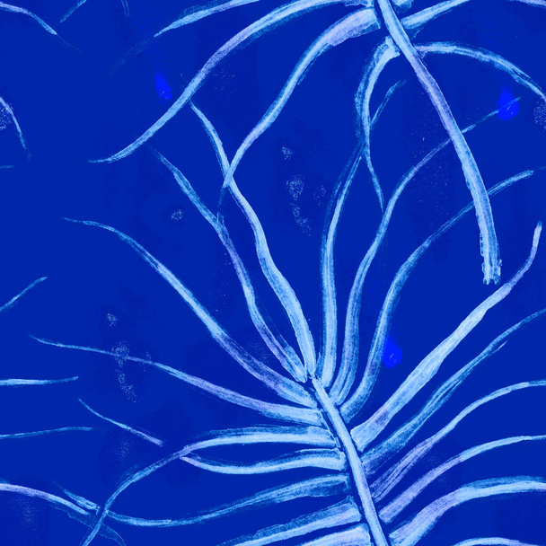 Tropical Blue Seamless Pattern - Foto, immagini