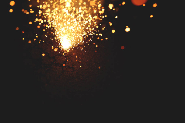 Small Firework with bokeh effect on the Street - Photo, Image