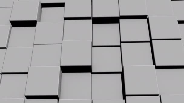 Rete di cubi con informazioni all'interno, in movimento e in connessione, formando una parete cubica
. - Filmati, video