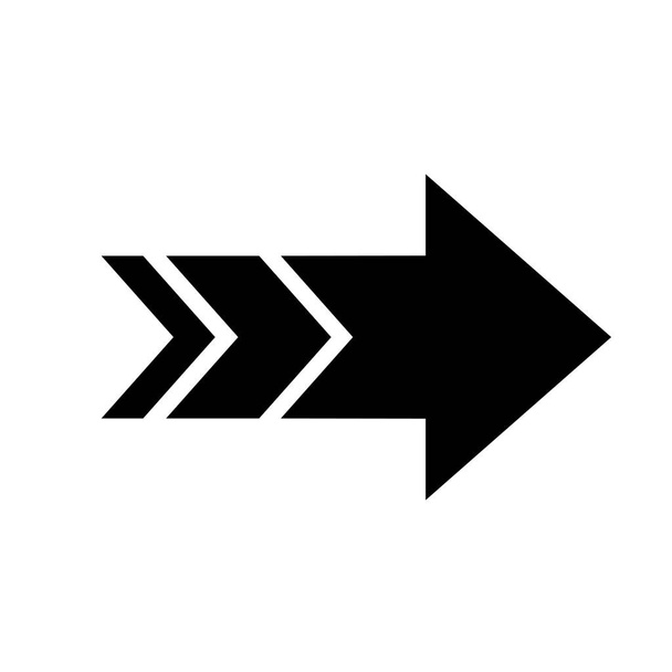 Vector pijl pictogram. Arrow Black vector met trendy platte stijl icoon voor website ontwerp, logo, app, Ui geïsoleerd op witte achtergrond - Vector, afbeelding
