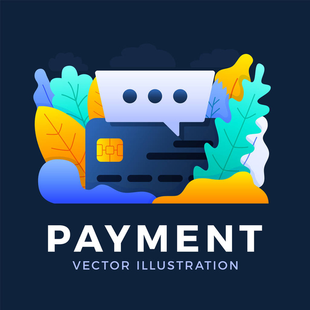 Assinatura do chat e ilustração do stock do Credit Card Vector. Colorido st
 - Vetor, Imagem