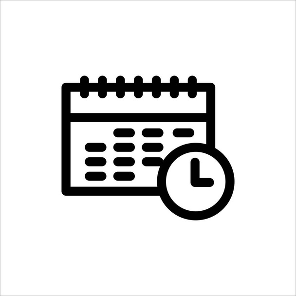 時計のアイコン。ウェブ、ロゴ、アプリ、 UIデザインのためのトレンディーなフラットラインスタイルアイコンと時間のシンボル。白地に隔離されてる。ベクターイラストeps 10 - ベクター画像