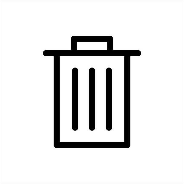 ゴミ箱のアイコンだ白の背景に隔離されたウェブサイトのデザイン、ロゴ、アプリ、 UIのためのトレンディなフラットスタイルアイコンで削除または削除のシンボル。ベクターイラストeps 10 - ベクター画像