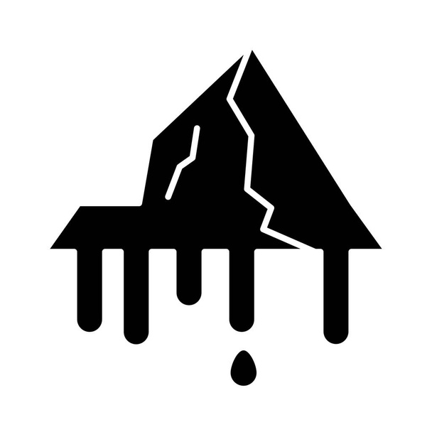 ledovec plovoucí ve vodní ikoně - Vektor, obrázek