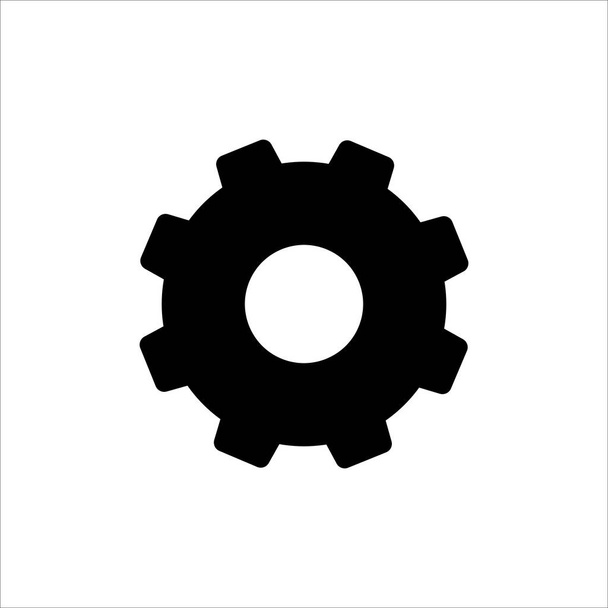 Gear icon. symbol of setting or configuration with trendy flat line style icon for web, logo, app, UI design. isolated on white background. vector illustration eps 10 - Vector, Image