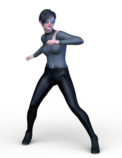 3D CG rendering of super woman - Fotó, kép