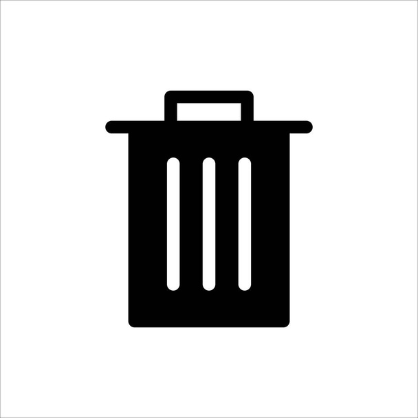 Çöp kutusu simgesi. Web sitesi tasarımı, logosu, uygulaması, beyaz arkaplanda Ui izole edilmiş modaya uygun düz biçim simgesi ile silme veya kaldırma sembolü. Vektör illüstrasyonu 10 - Vektör, Görsel