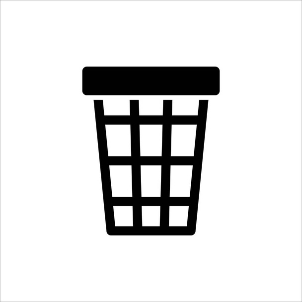 ゴミ箱のアイコンだ白の背景に隔離されたウェブサイトのデザイン、ロゴ、アプリ、 UIのためのトレンディなフラットスタイルアイコンで削除または削除のシンボル。ベクターイラストeps 10 - ベクター画像