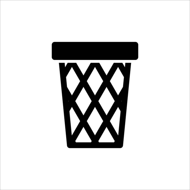 Çöp kutusu simgesi. Web sitesi tasarımı, logosu, uygulaması, beyaz arkaplanda Ui izole edilmiş modaya uygun düz biçim simgesi ile silme veya kaldırma sembolü. Vektör illüstrasyonu 10 - Vektör, Görsel