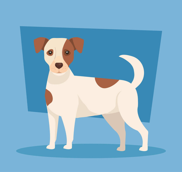 roztomilý tečkovaný pes zvíře ikona - Vektor, obrázek