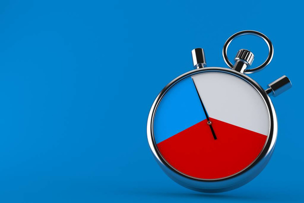 Czech bayrağıyla Kronometre - Fotoğraf, Görsel