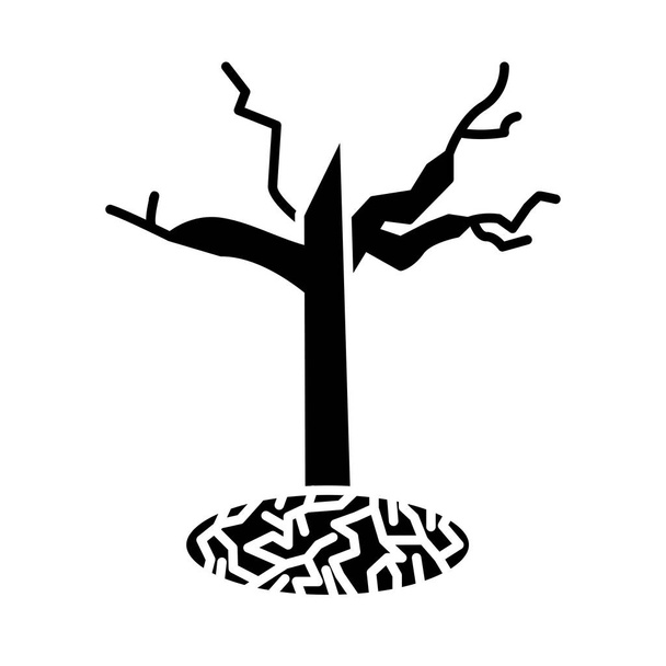 trockener Baum Natur isoliert Symbol - Vektor, Bild