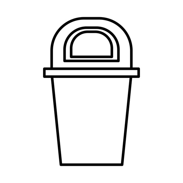 lixo bin reciclar ícone isolado - Vetor, Imagem