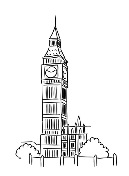 Big Ben στο Λονδίνο - Διάνυσμα, εικόνα