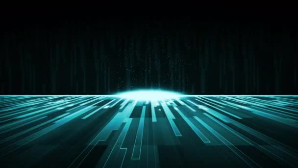 シームレスなループ｜Hi-Techアブストラクト背景。技術サークル要素。ループ可能な回転赤と青の未来アニメーション。サークル｜Fi Futuristic Light Tunnel. - 映像、動画