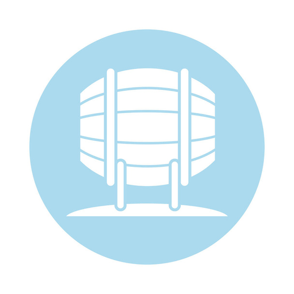wine barrel drink isolated icon - Vector, Image