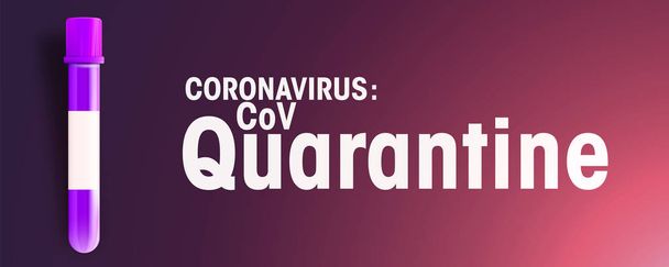Coronavirus: Cov fertőzés. Kína veszélyes. Figyelmeztető transzparens. - Vektor, kép
