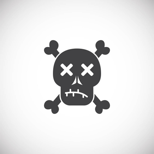 Totenkopf-Symbol auf dem Hintergrund für Grafik- und Webdesign. kreatives Illustrationskonzept Symbol für Web oder mobile App. - Vektor, Bild