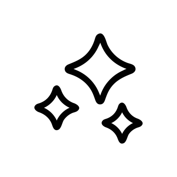 Csillagos csillámló ikon vektor. Elszigetelt körvonalszimbólum illusztráció - Vektor, kép